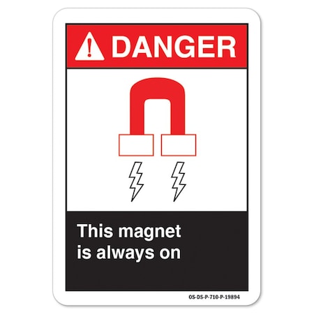 ANSI Danger, 6 Height, Aluminum